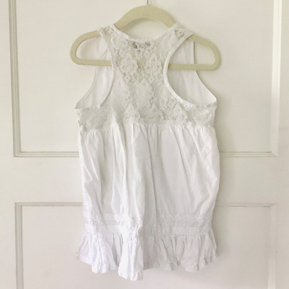 Girl Clothes Sizes 7/8 White Top Peasant Summer Floral Tank Dress Sleeveless - Picture 8 of 14
